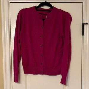 Elegant Fuchsia Cardigan Sweater